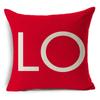18x18 Pillowcases Valentine's Day LOVE Throw Pillow Linen Cushion Covers For Sofa Couch Home Decoration