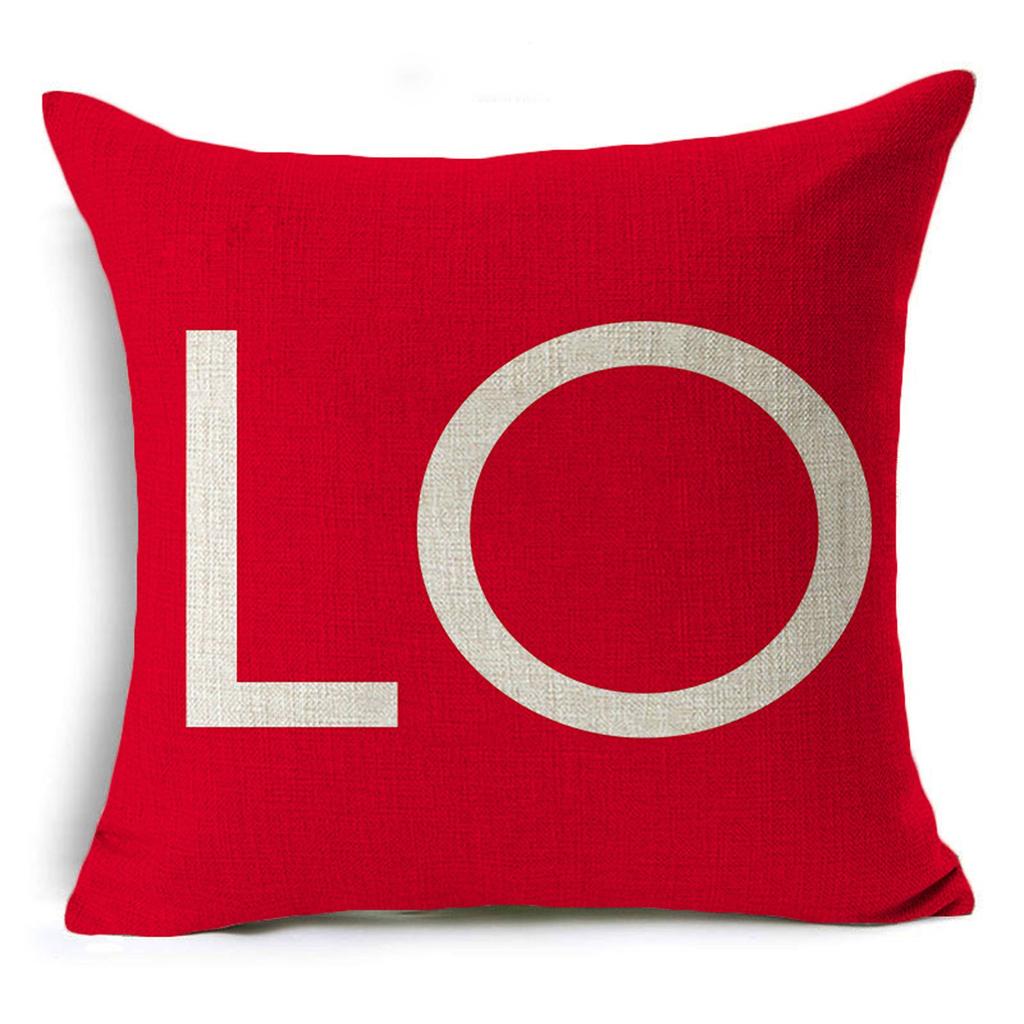 18x18 Pillowcases Valentine's Day LOVE Throw Pillow Linen Cushion Covers For Sofa Couch Home Decoration