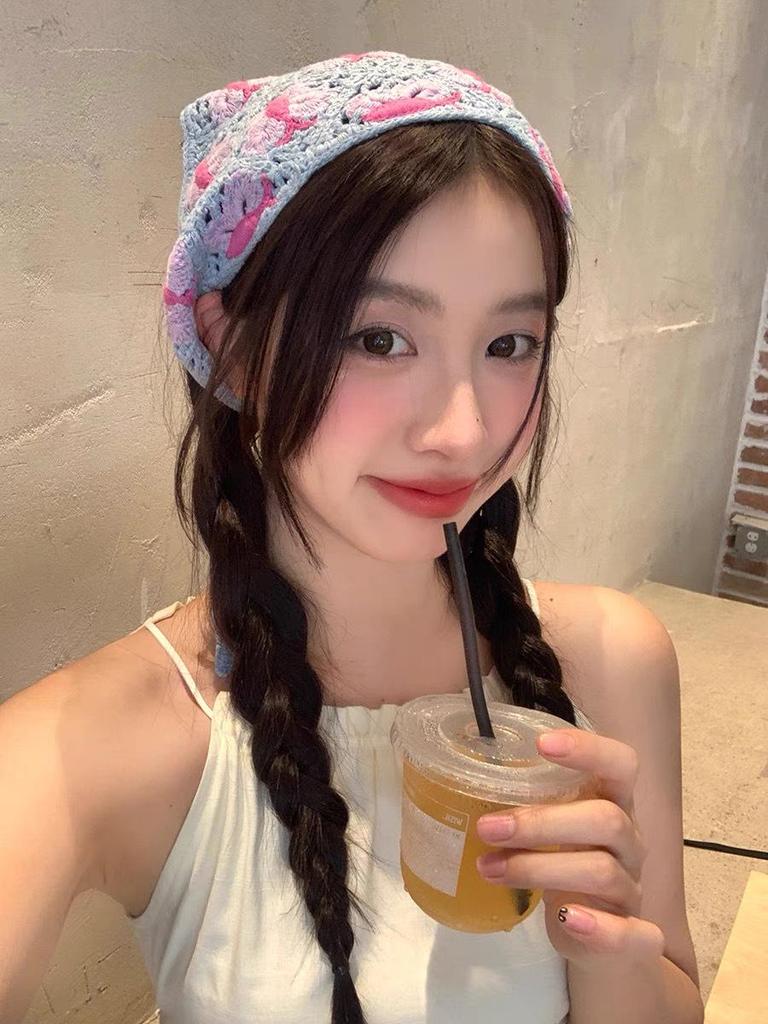 French Lace Bandana Scarf: Summer Silk Hair Tie & Headband Accessories