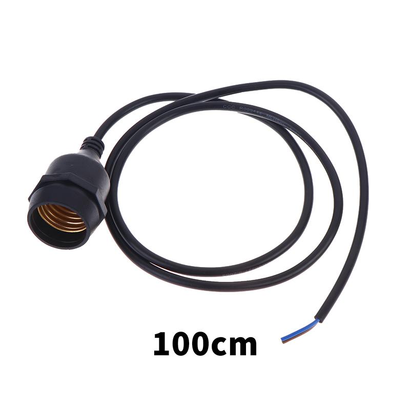 Universal E27 Lamp Holder Copper Screw Thread Waterproof Lamp Base Flame Retardant Pvc Wire Lamp Holder Outdoor Use