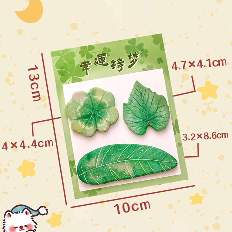 1 Piece Kawaii Stationery Natural Plant Leaf Sticky Note Memo Pad Office Planner Sticker School Supplies