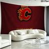 Calgary Flames Wall Tapestry Aesthetic Wall Hanging Printed Fabric Blanket Decorative Tapestries for Bedroom Living Room Home Decor