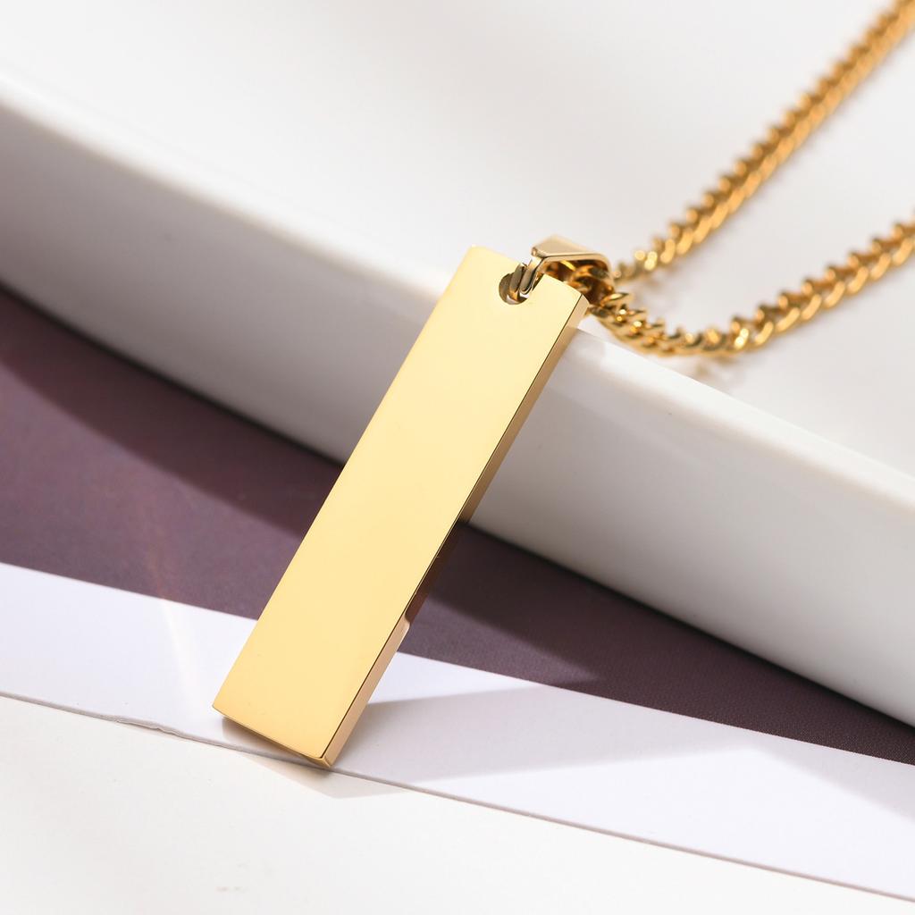 Vnox Gestapelde 2-delige Heren Kettingen, Geometrische Staaf Hanger met Doosketting Cubaanse Ketting Touwketting Kettingen, Klassieke Choker