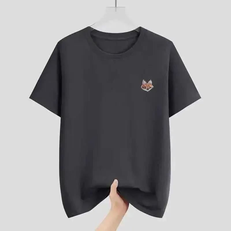 

2025 Лето Французский Модный Бренд Принт Лисы Звезда То же Хлопковая Футболка Летняя Футболка с Коротким Рукавом для Мальчиков и Девочек Футболкалюкс 4XL