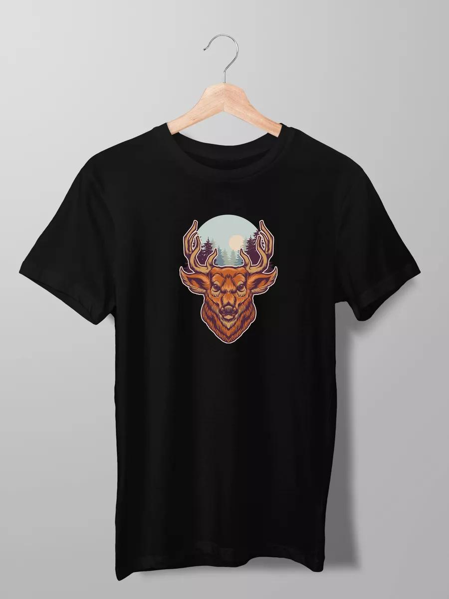 Fashionable long oversized printed T-shirt M