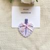 Cute Girl Wavy Edge Heart-shaped Bow Hair Clip Forehead Bangs Side Hair Clip Hair Accessory