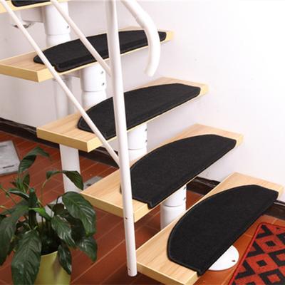 Treppenteppich Halbkreisförmige Treppenmatte Rutschfeste Unterseite Treppenschutz Dick Saugfähig Treppenstufenmatte Schützt Treppen für Zuhause Kindersicherheit