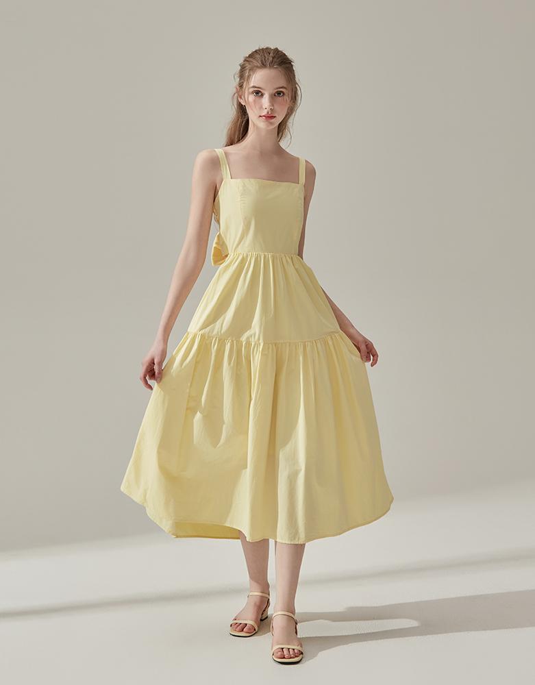 VIKINI VENDER Meyer Back Ribbon Long Dress