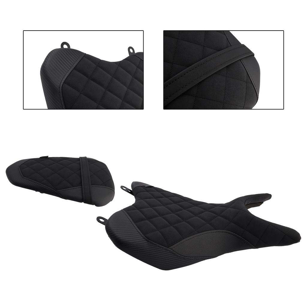 Front&Rear Raider Passenger Cushion Kit Black For Yamaha Yzf-R3 25- Mt-03 25-