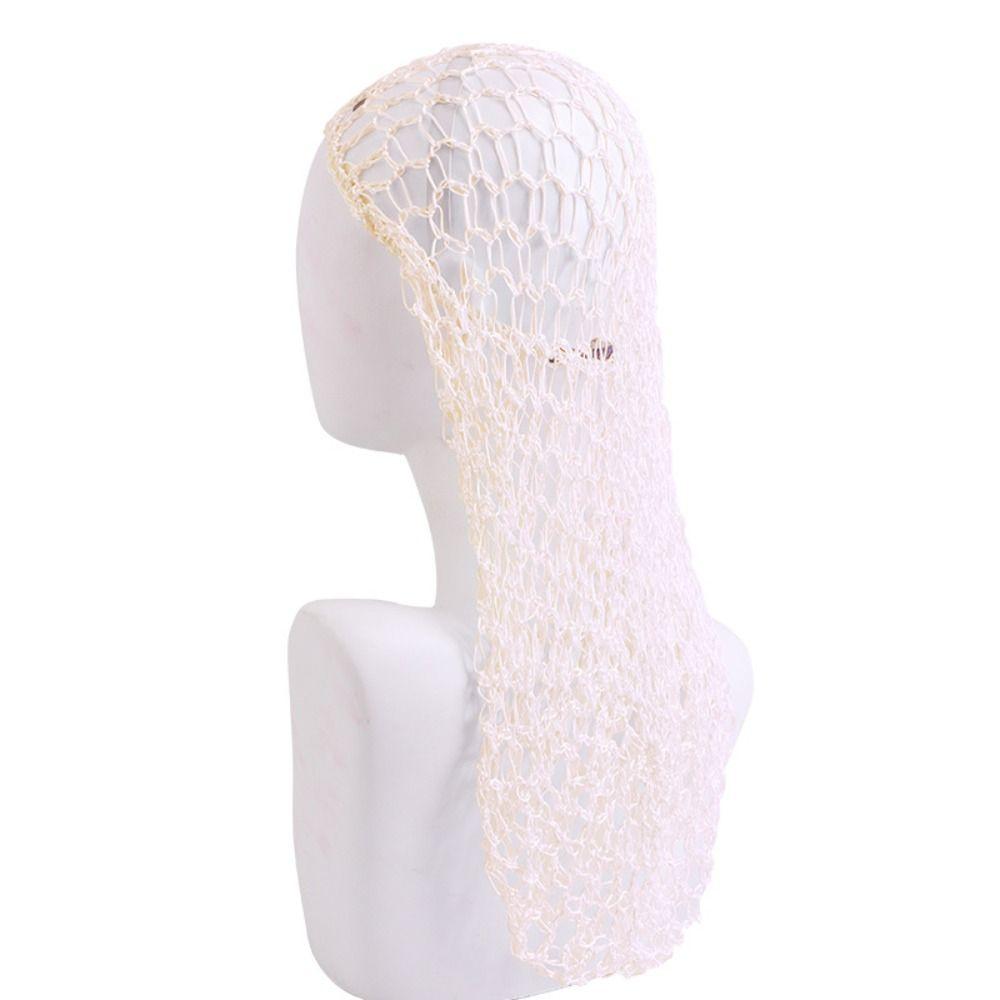 Night Cap Mesh Hair Net Elastic Hair Care Sleeping Hat Fashion Long Crochet Hair Snood  Women
