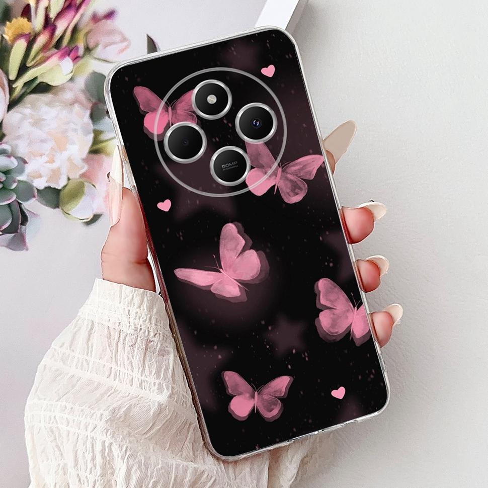 For Xiaomi Redmi 14C Casing Fashion Heart Cat Cover 6.88" Soft TPU Phone Protective Shell For Xiaomi Redmi 14R 14C Cases Coque