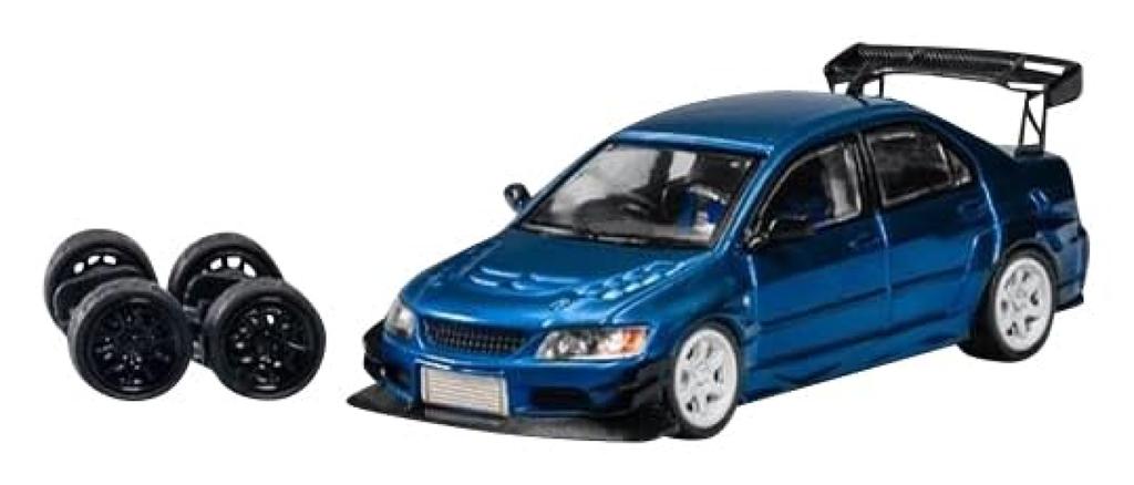 CM MODEL Mitsubishi Lancer Evolution IX Metallic Blau Fertigprodukt 1/64