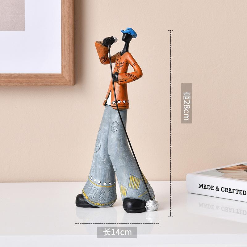 Creative Retro Band Art Ornaments, Music Figures, Living Room Bookshelves, TV Cabinets, Wine Cabinets, Light Luxury Decorations
