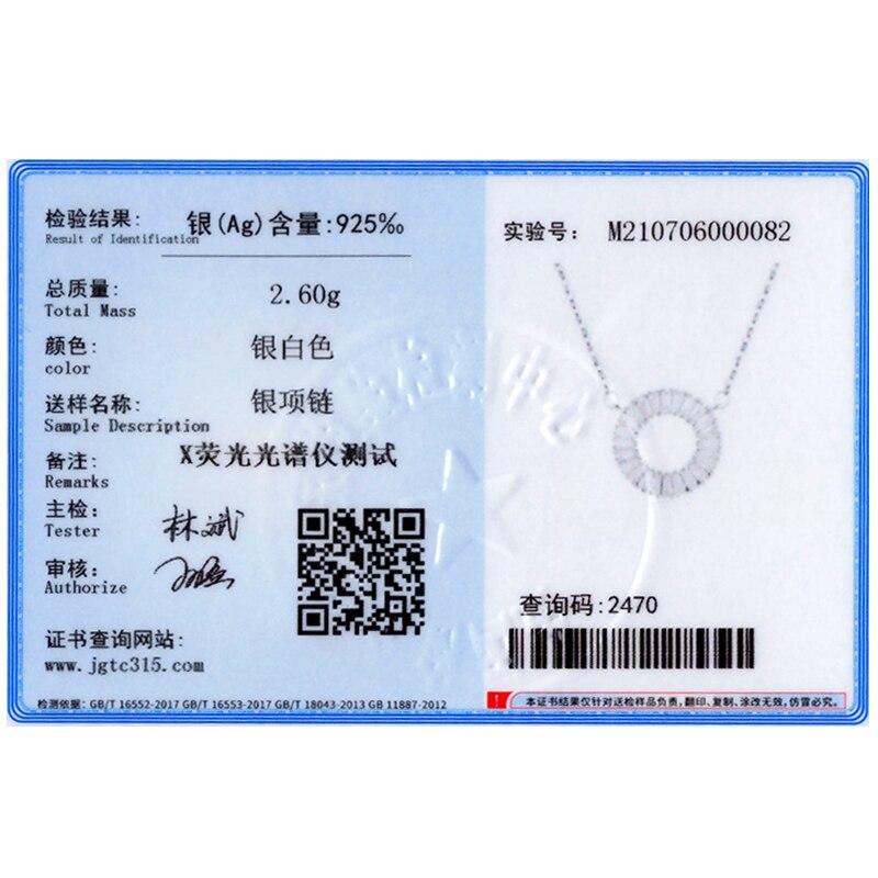 Ailmay Sparkling Clear Zircon 925 Sterling Silver Round Pendant Necklace For Women Wedding Engagement Fine Female Jewelry