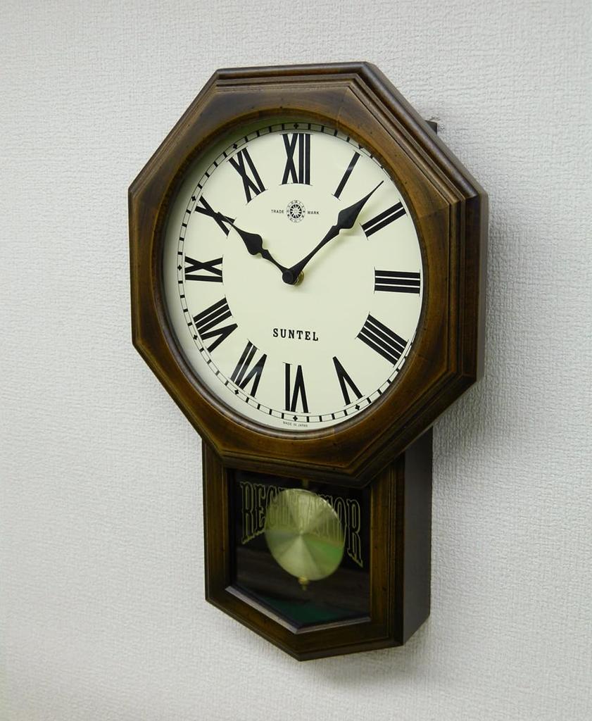 Santell Japanese-made Modern Antique Pendulum Clock (Roman Alphabet Octagonal) QL724R-AN