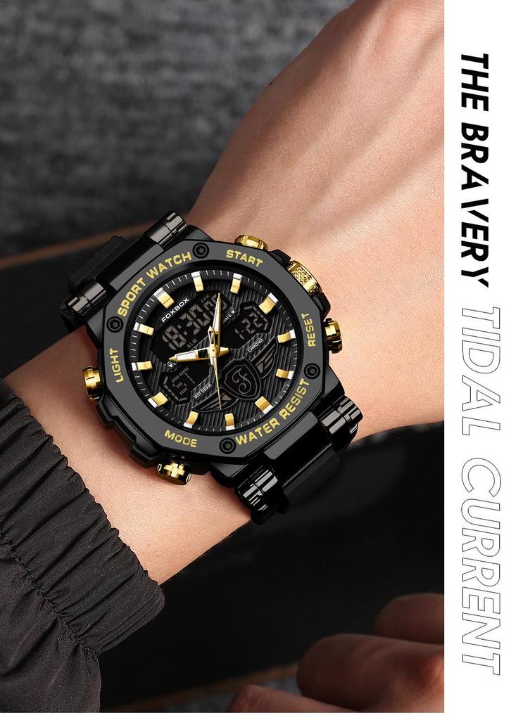 FOXBOX Multifunctional Waterproof Sports Watch for Men & Women, Luminous, Fashionable, Ideal for Commuting