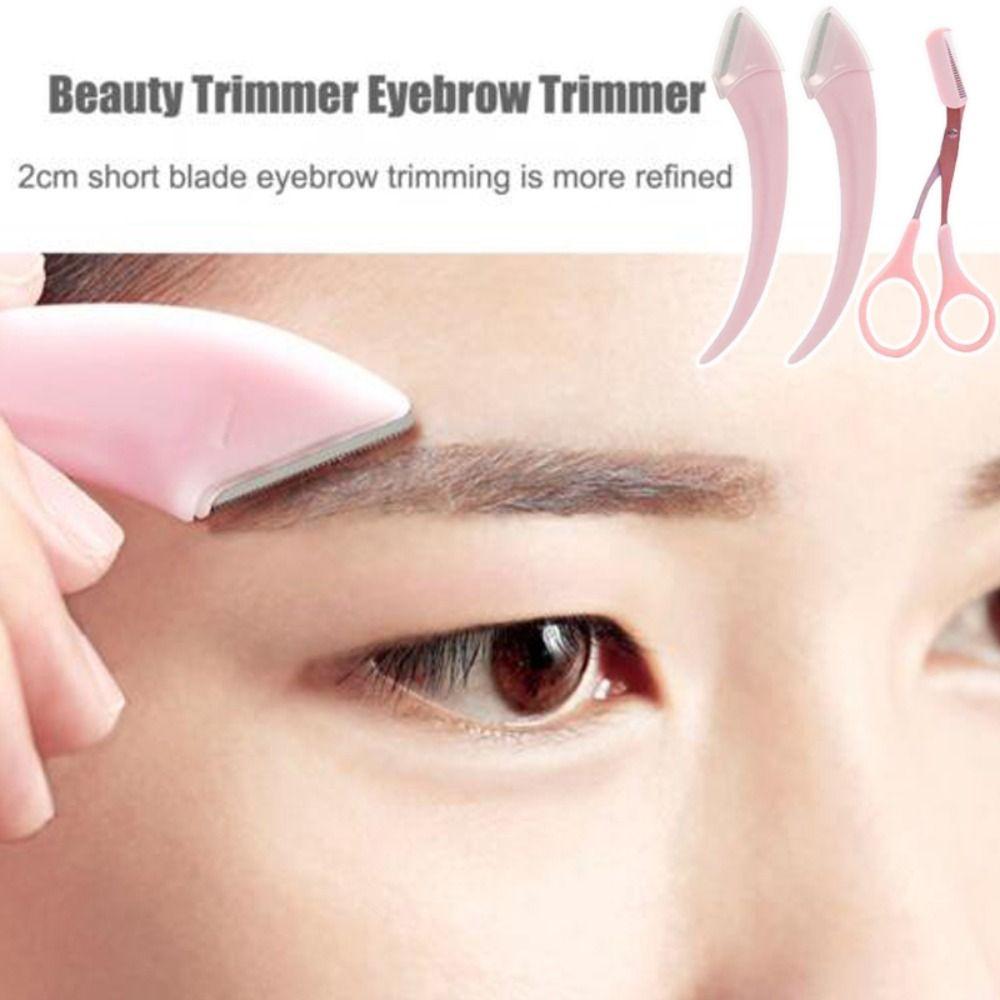 Razor Beauty Female Eyebrow Trimming Eyebrow Scissors with Comb Eyebrow Trimmer Set Makeup Tools