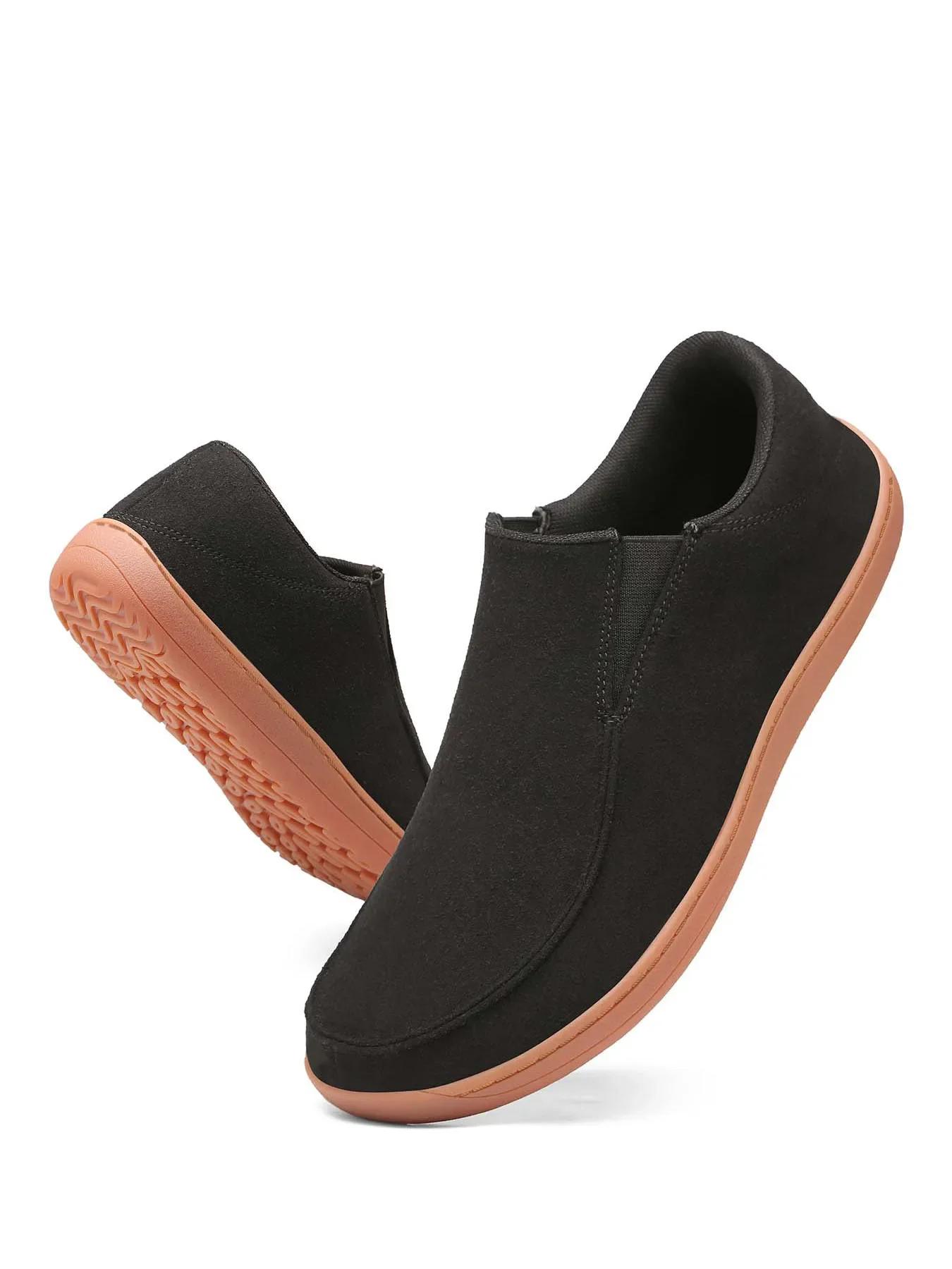 

Damyuan Повседневная мужская обувь Модная парусиновая обувь Дышащие классические широкие мокасины Нескользящие кроссовки Мужская обувь для босых ног 42 чёрный