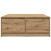 Coffee Table with Drawers Artisan Oak 100x100x40 Cm