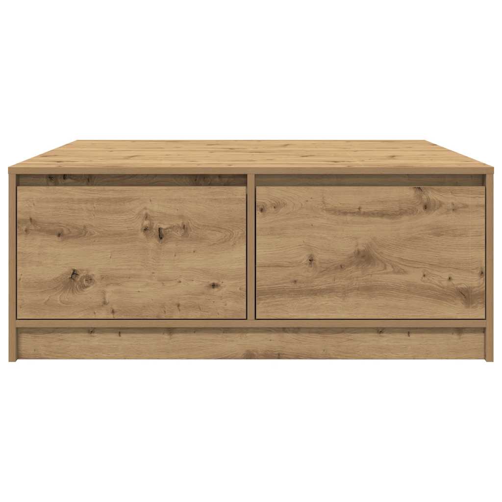 Coffee Table with Drawers Artisan Oak 100x100x40 Cm