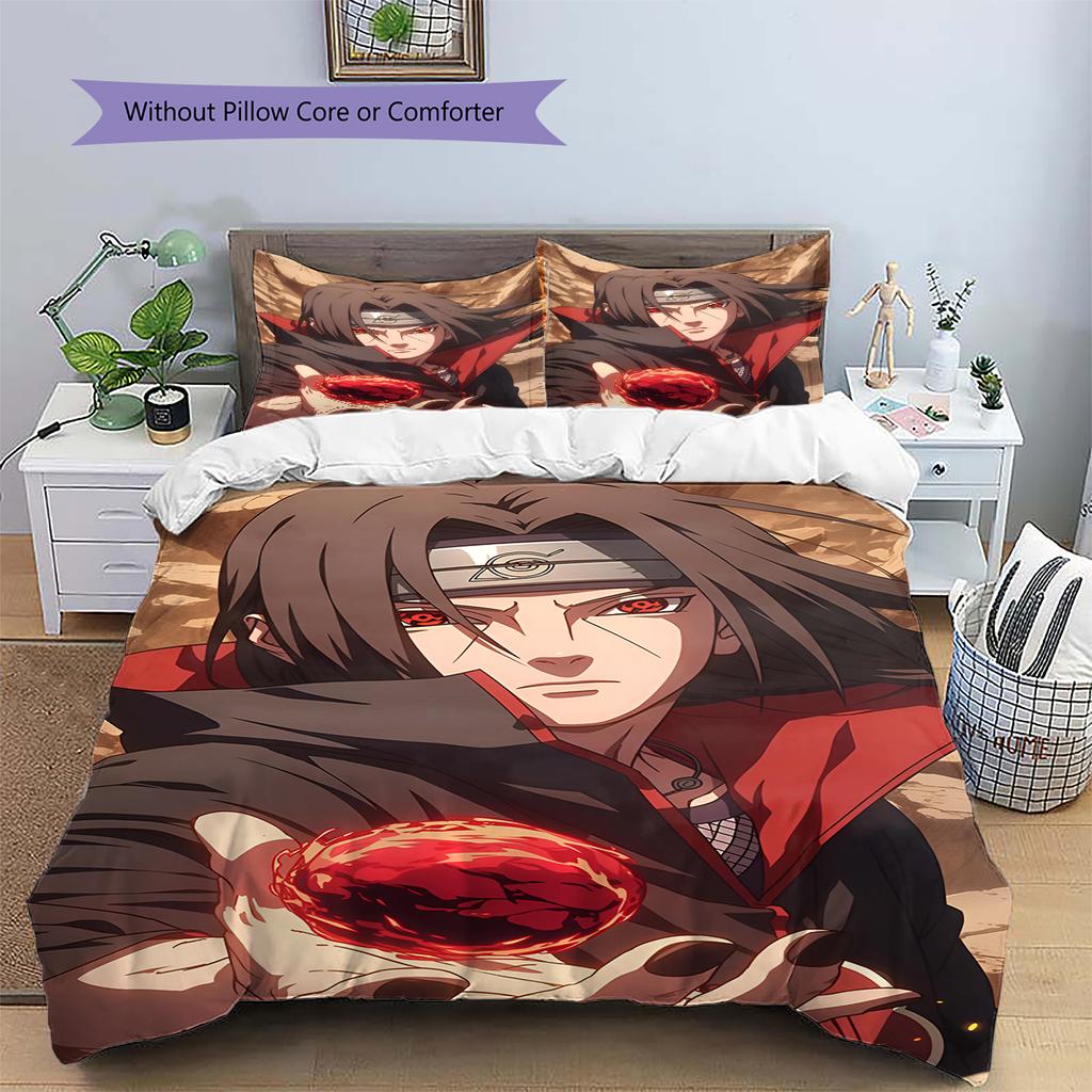 Juego de Ropa de Cama con Estampado de Dibujos Animados Colcha Funda de Colcha Funda de Almohada Decoración del Hogar Regalo de Cumpleaños (1 * funda nórdica + 2 * fundas de almohada, sin núcleo)
