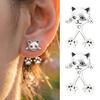 Dainty Animal Earrings for Women 1 Pair Cute Cat Paw Women, Vintage Front Back Stud Earrings, Small Kitten Jewelry Gift Lovers