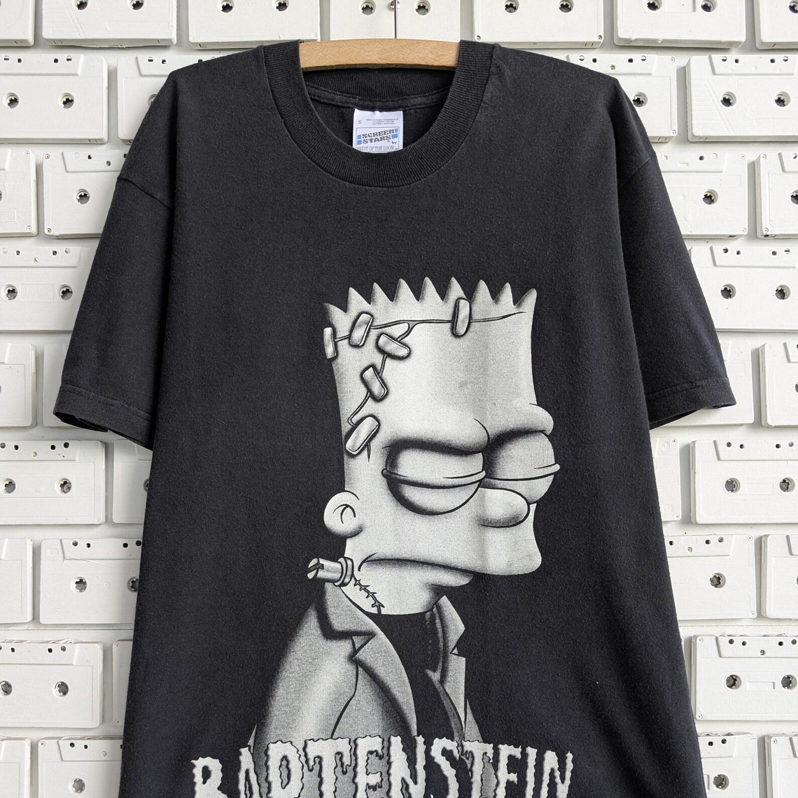 Vintage 1998 Bartenstein T shirt Bart Simpson Frankenstein Graphic Horror Cartoon Merch Tee Size S XL