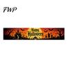 Halloween Courtyard Decorations Fence Banner, 118 x 20 Inch Large Yard Sign Banner Flag, Scary Durable Polyester Party Banners Backdrop Hanging
