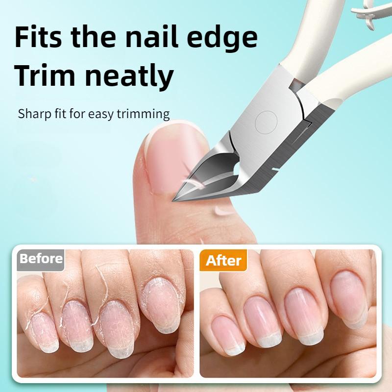 4 PCS Manicure Set Tool Cuticle Skin Scissors Steel Push Dead Leather Fork Nail Clipper Cleaning Nails Remover Pusher Pedicure