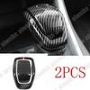 Fit For Toyota RAV4 -2024 Carbon Fiber Style Gear Shift Knob Cover Trim 2pcs