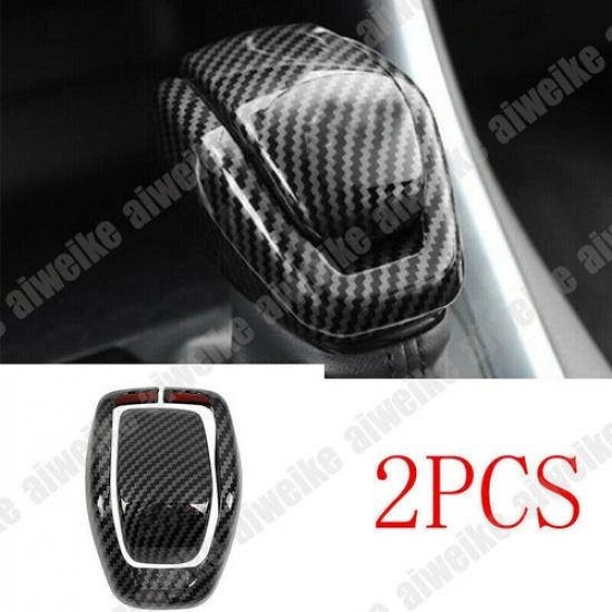 Fit For Toyota RAV4 -2024 Carbon Fiber Style Gear Shift Knob Cover Trim 2pcs