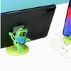 Desk Decor Green Frog Mobile Phone Stand PVC Doll Cell Phone Bracket  Desktop Ornaments