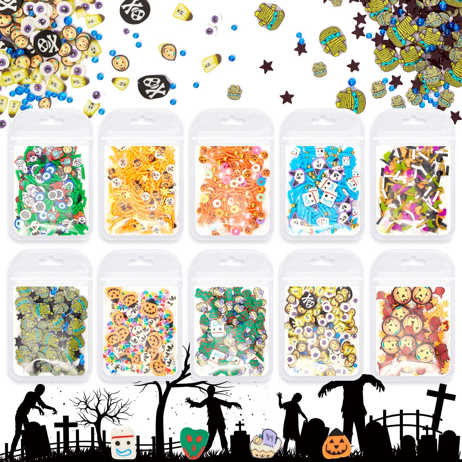 

Huancai блестки для ногтей, серия Хэллоуин, украшение для вечеринки, мягкие керамические чешуйки для ногтей, украшения для ногтей, аксессуары