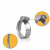 25pcs Metal Hose Pipe Clamps 16mm-70mm Cross German Hose Clamp Clips for Air Hose Water Pipe Fuel Hose 5 Sizes