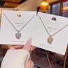Elegant European and American Heart Necklace: Gold-Plated Copper Love Pendant for Women
