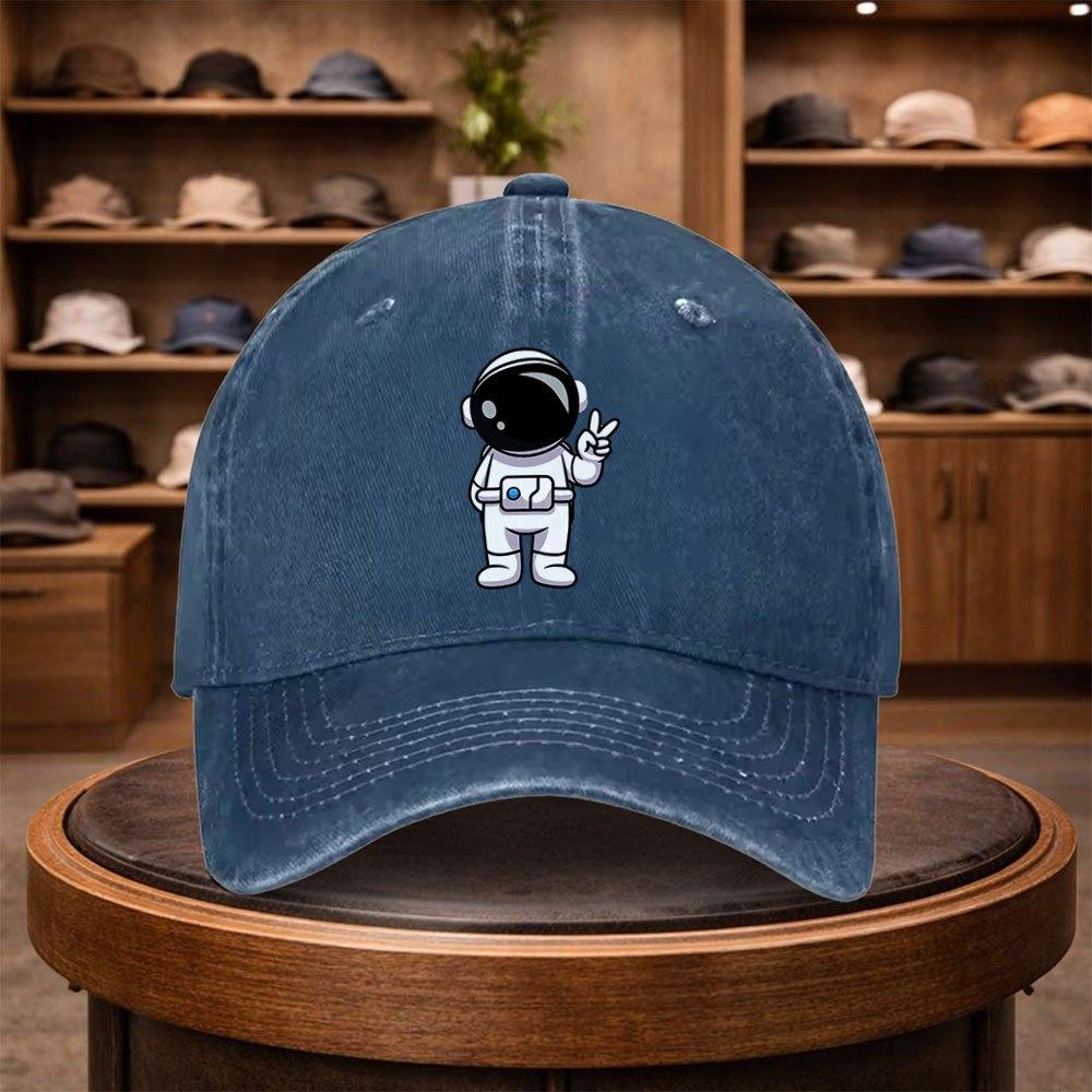 Eine stilvolle Baseballkappe mit Astronauten-Aufdruck, perfekt für lässige Ausflüge. Diese verstellbare Mütze ist für alle Jahreszeiten geeignet.