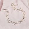 Women's Necklace Alloy Hollow Heart-shape Pendant Silver Necklace