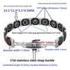 Octagonal Black Ceramic Steel Color Stainless Steel Men's Bracelet Magnetic Titanium Steel Jewelry Stainless Steel Jewelry