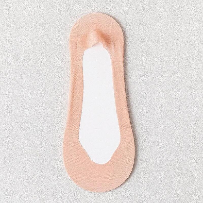 Summer Ultra-thin Breathable Sock Slippers Solid Color Ice Silk Low Cut Boat Socks Silicone Anti-slip Invisible No Show Socks