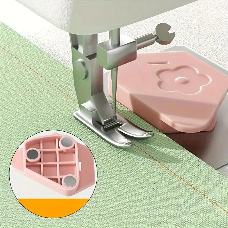 Precise and convenient sewing positioning tool with thread guide plate and scale - compatible with most sewing machines