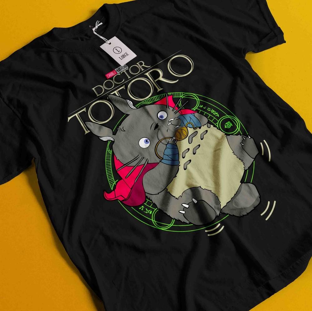 

Мой сосед Тоторо Футболка Студия Ghibli Унесенные призраками Аниме Подарочная Футболка Все Размеры XL