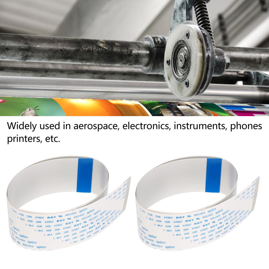 2Pcs Printer Flexible Flat Cable Fast Transmission High Softness FFC Flexible Ribbon Cable for XP600 30cm/12in