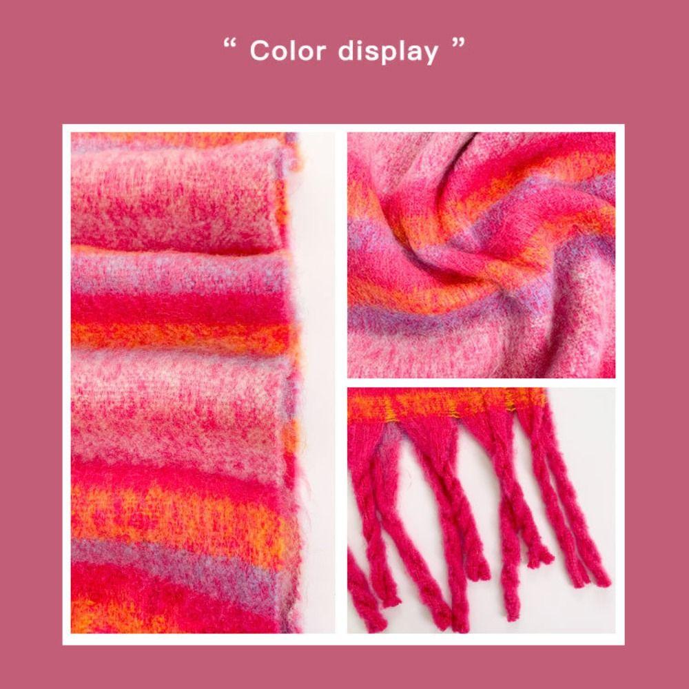 Plysj Vinter Kasjmir Skjerf Duskel Cape Sjal Retro Langt Sjal Student