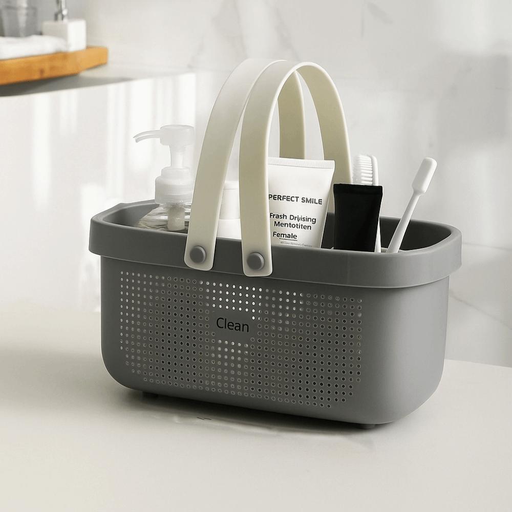 Multifunctional Shower Storage Basket Hollow Picnic Tote Bag Portable Bath Toiletry Bag For Home