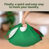Generic Collapsible Laundry Basket Portable Stretchable Shape Stable Dirt Odor Proof Round Green For Home Bathroom Dirty Clothes