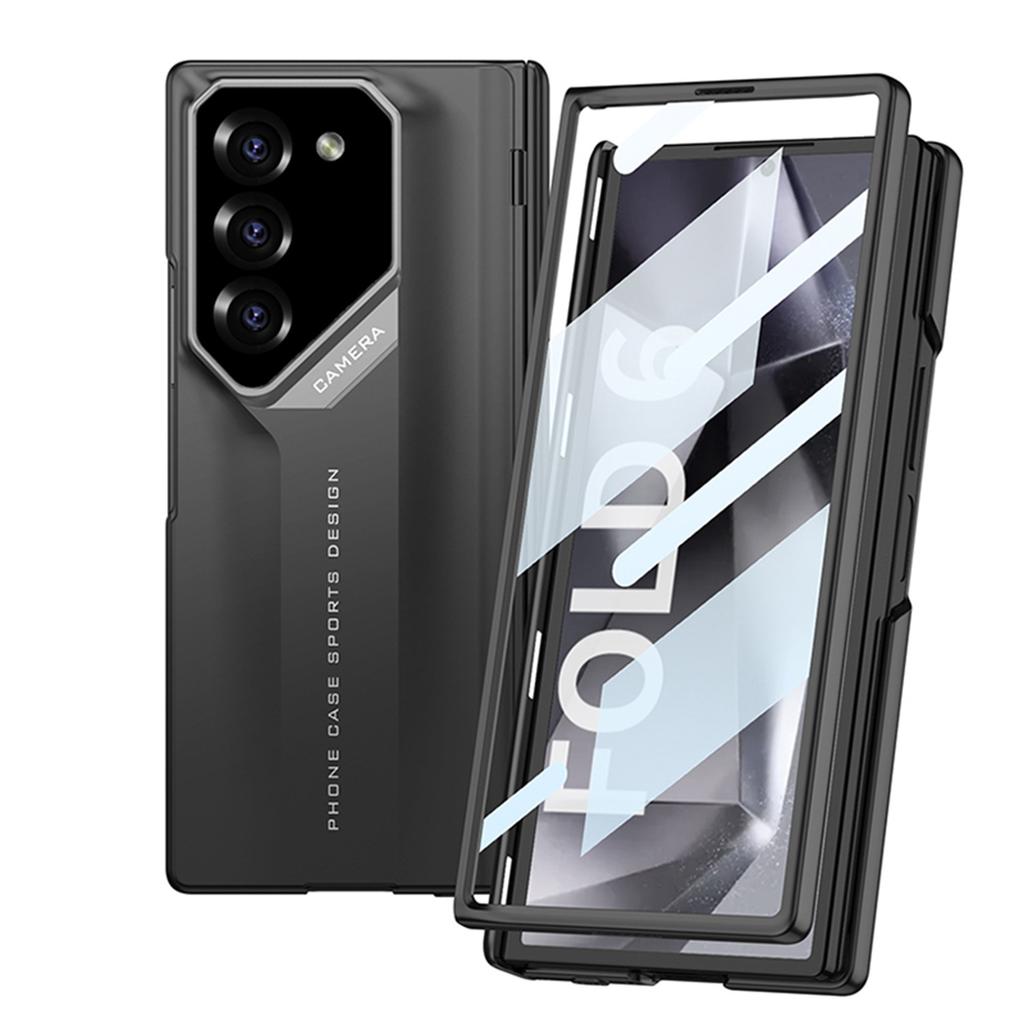 Suitable for Samsung Fold6 Mobile Phone Case Pc Frosted Hard Shell Ultra-thin Magnetic Supercar Shell Film Integrated Protective Case
