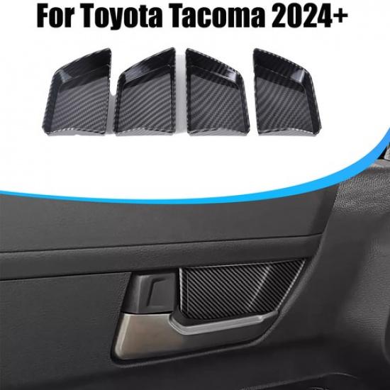 ABS Carbon Fiber Inner Interior Door Bowl Panel Trim For Toyota Tacoma 2024