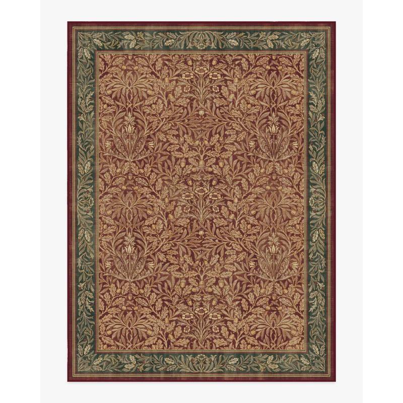 Anonna Dark Wood Area Rug for Bedroom Bedside Decor Floor Mat Floral Aesthetic Carpet for Living Room Non Slip Washable Carpet