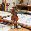 Violin Ornament Smooth Surface Frog Violin Design Resin Mini Sculpture Classic Artistic