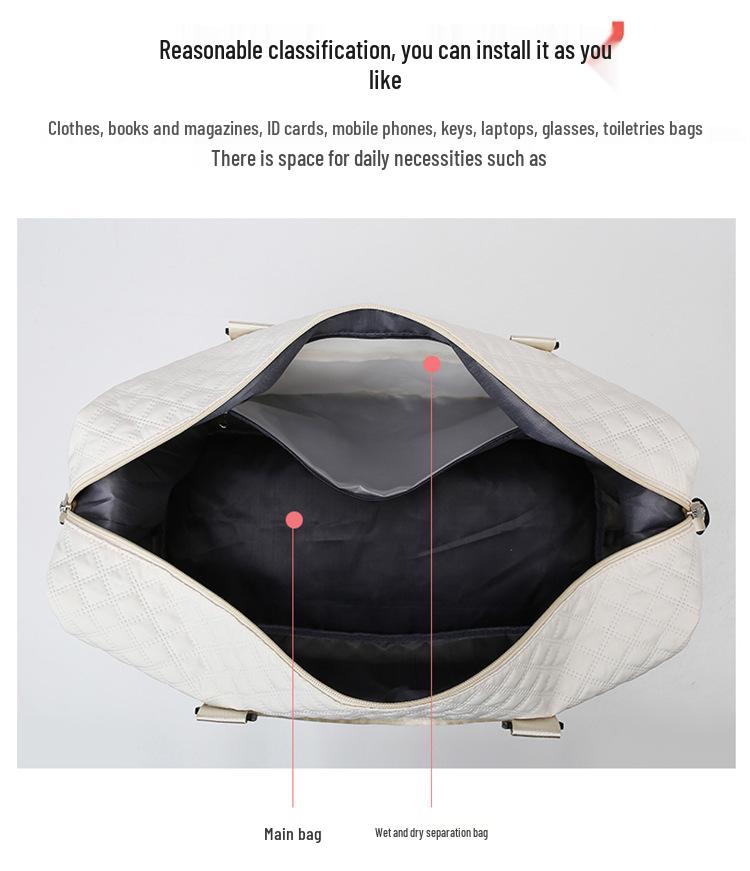 Korean Style Large Capacity Quilted Gym Bag - Yoga, Travel, Crossbody & Mother-Child Handbag